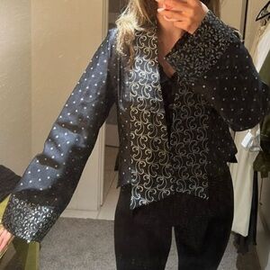 Anne Fontaine Black and Silver Blazer